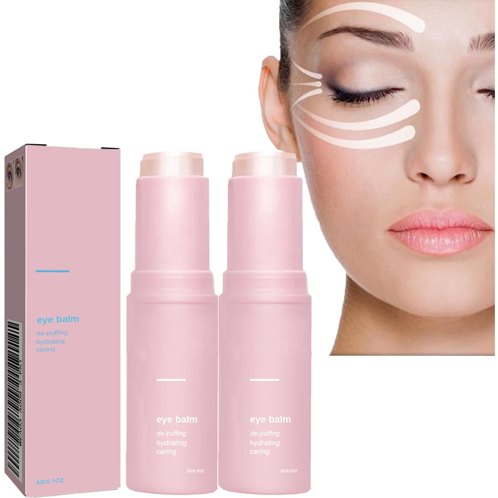 Dyceittdia Crème pour Yeux à l'Églantier, Réduit les Poches et Ridules, Raffermit le Contour des Yeux, 2PCS*3g - Crème N